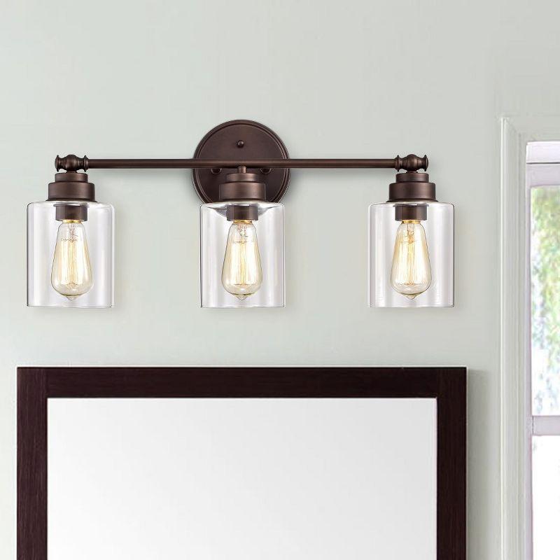 Chloe Lighting Karson Transitional 3 Light Oil Rubbed Bronze Bath Vanity Fixture 23" Wide