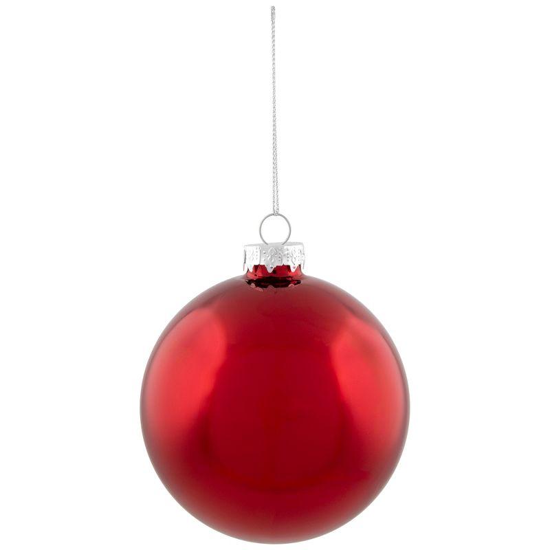 2-Finish Glass Christmas Ball Ornament (Set of 4)