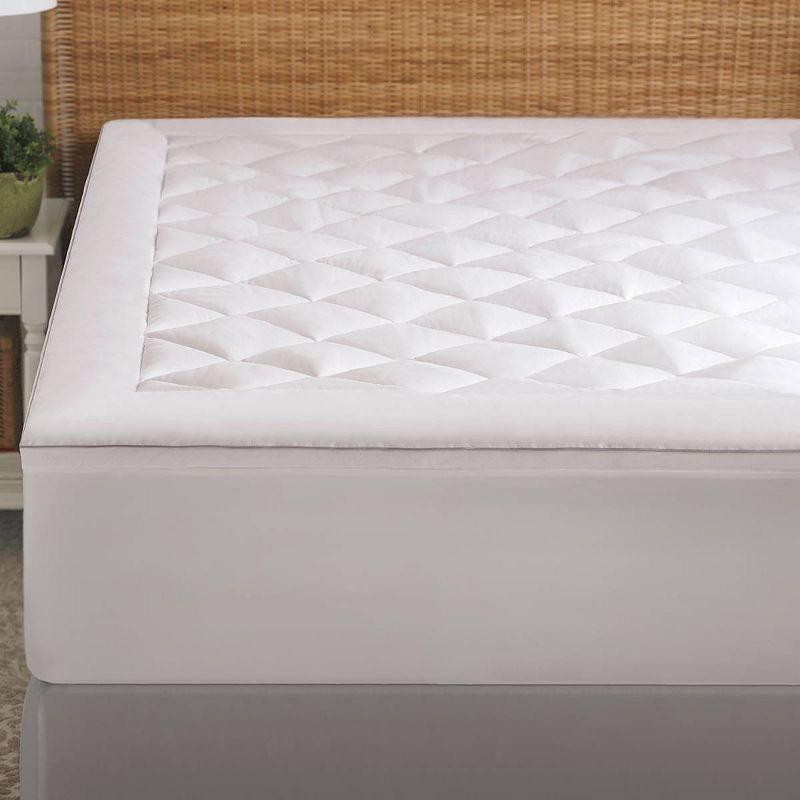 Twin White Down Alternative Waterproof Mattress Pad