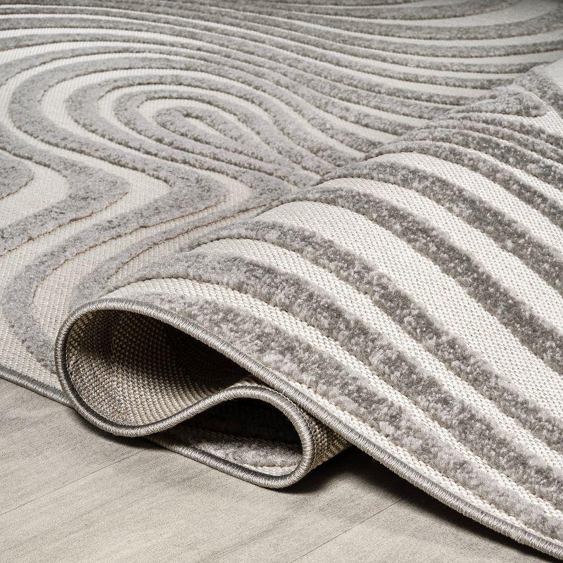 JONATHAN Y Maribo High-Low Abstract Groovy Striped Indoor/Outdoor Area Rug