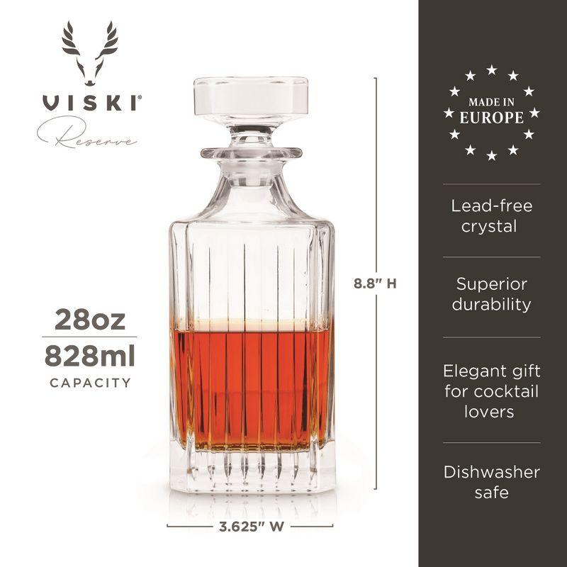 Viski Reserve Milo Crystal Liquor Decanter