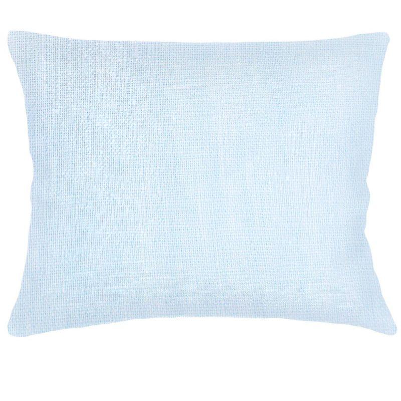 Sky Blue Linen Euro Pillow with Fringe Edges 28x36