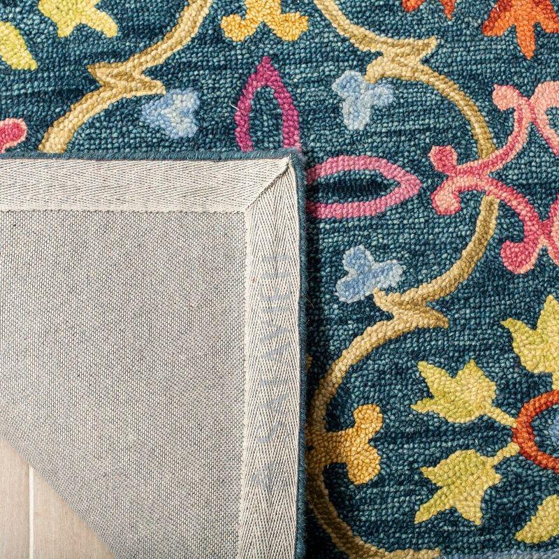Suzani SZN310 Hand Hooked Indoor Area Rug - Blue/Multi - 5'x8' - Safavieh.
