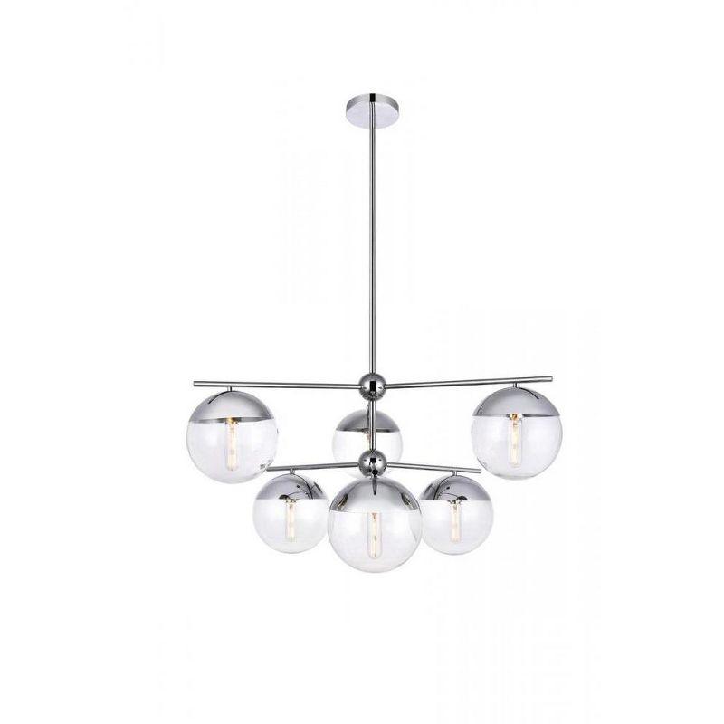 Yearby 6 - Light Dimmable Tiered Chandelier
