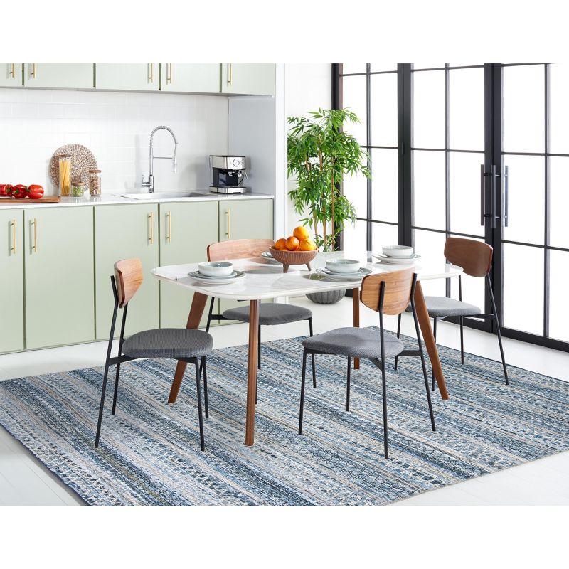 Bungalow Rose Montauk Hand Woven Performance Geometric Rug