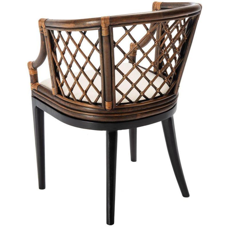 Carlotta Arm Chair - SEA4013 - Brown/Black - Safavieh