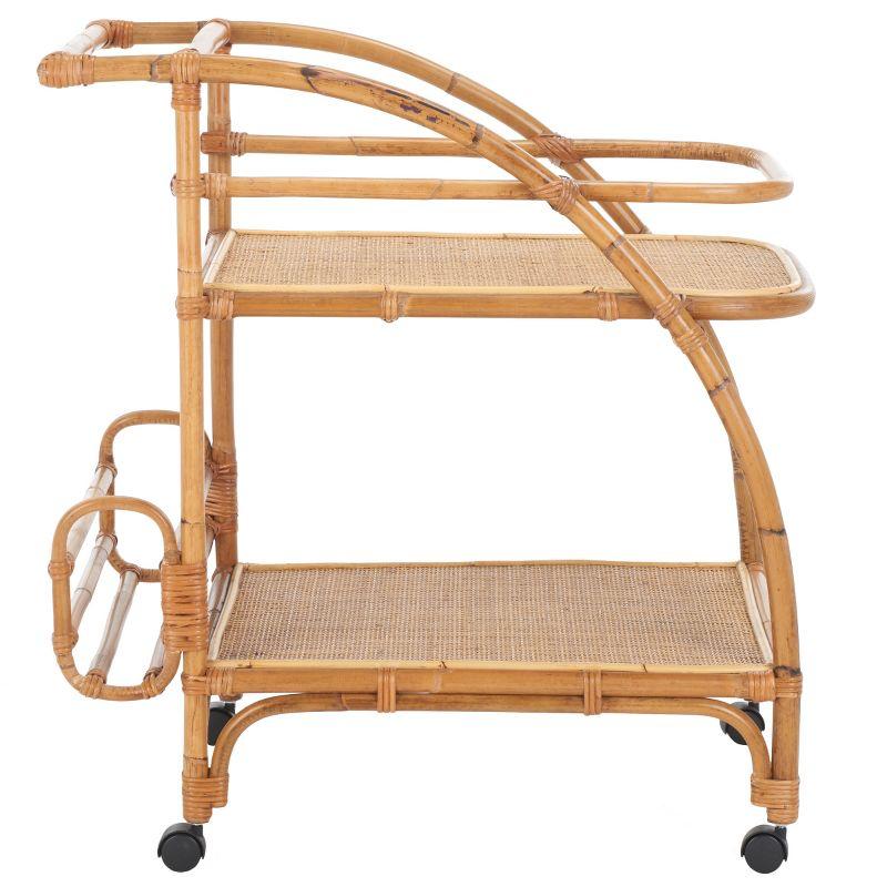 Treise 2 Tier Bar Cart - Natural - Safavieh