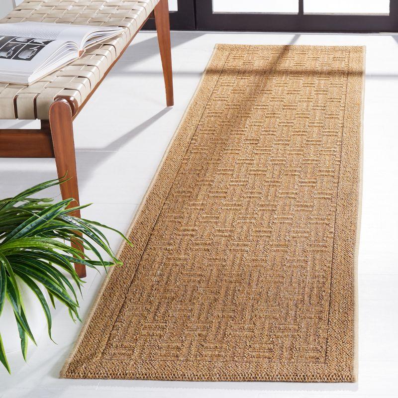 Natural Sisal Geometric 2' x 8' Runner Rug