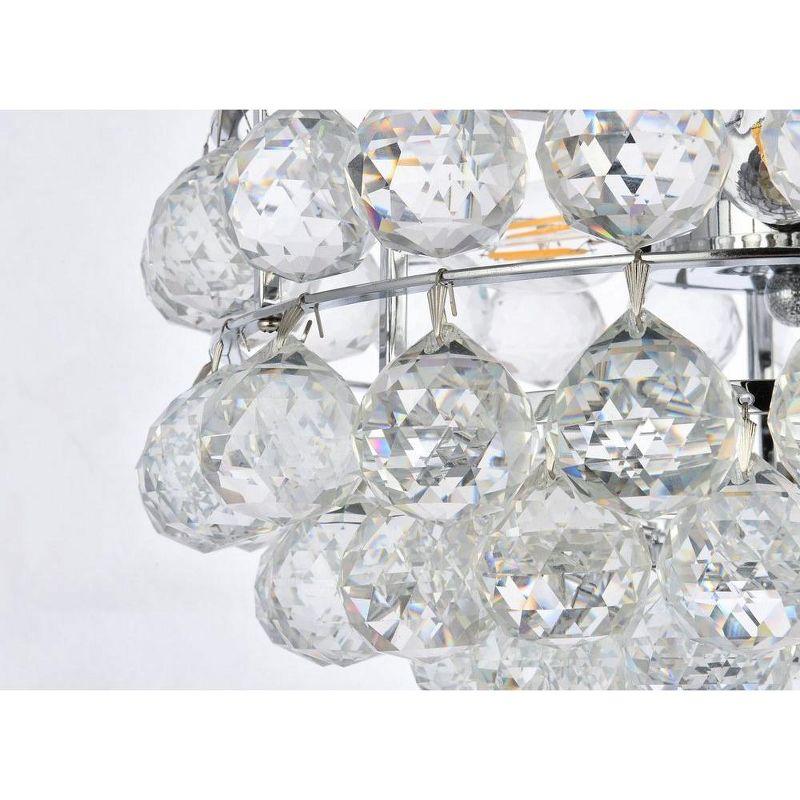 Elegant Lighting Savannah 14 inch flush mount in chrome