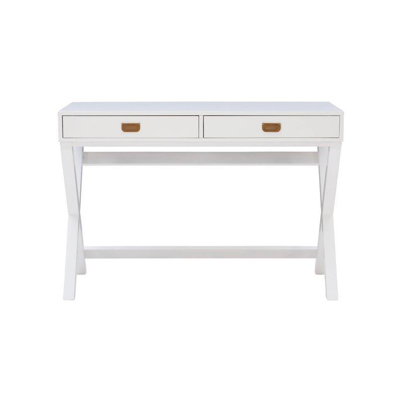 Peggy Wood Writing Desk with Drawers - Linon