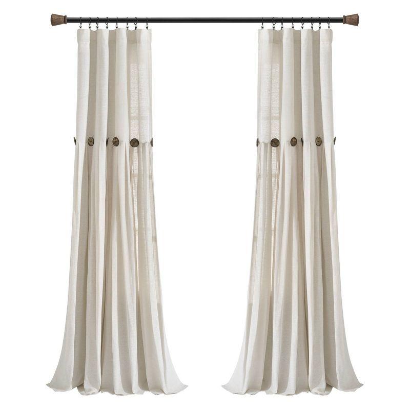 Lush Decor Beckham Window Semi-Sheer Rod Pocket Single Curtain Panel