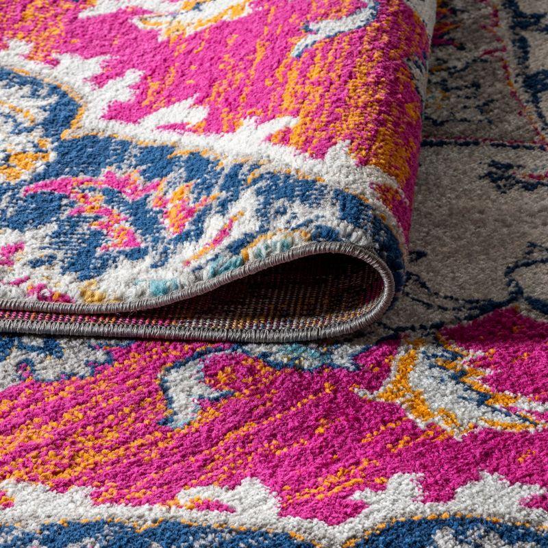 JONATHAN Y Bohemian FLAIR Boho Vintage Medallion Blue/Multi 3 ft. x 5 ft. Area Rug