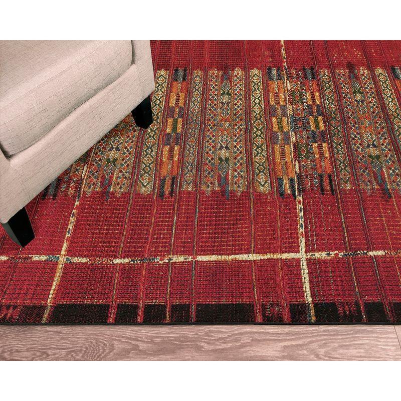 Liora Manne Marina Stripe Indoor/Outdoor Rug Red 6'6" x 9'4"