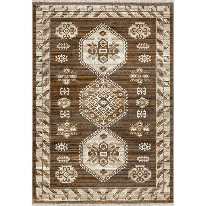 Lauren Liess Brown Synthetic Fringed 8' x 10' Area Rug