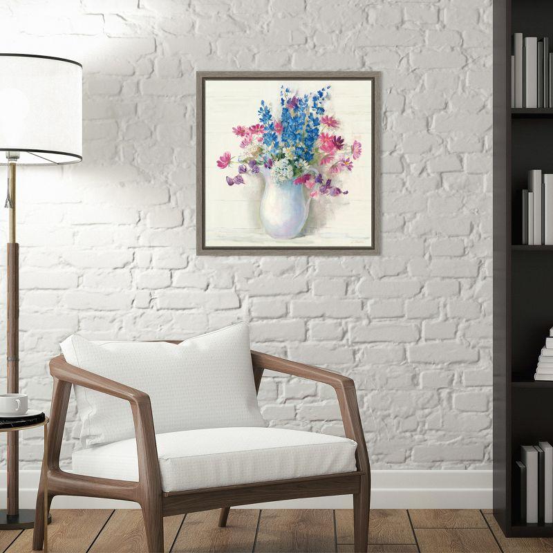 Amanti Art Ironstone Bouquet II Bright by Carol Rowan Canvas Wall Art Print Framed 16-in. x 16-in.