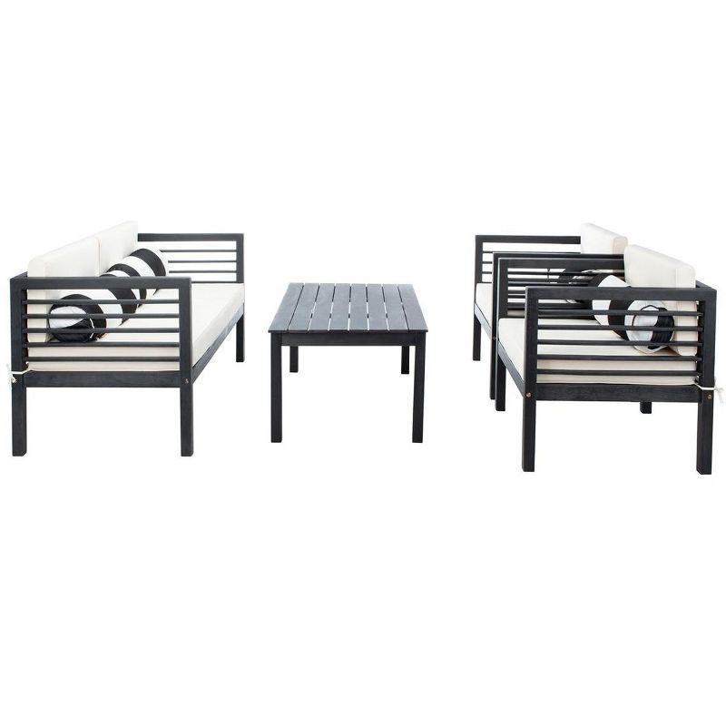 Wade Logan® Arlethe Wood 4 - Person Patio Conversation Sets with Cushions