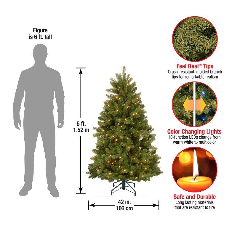 Prelit Newberry Spruce Artificial Christmas Tree Dual Color Lights - National Tree Company