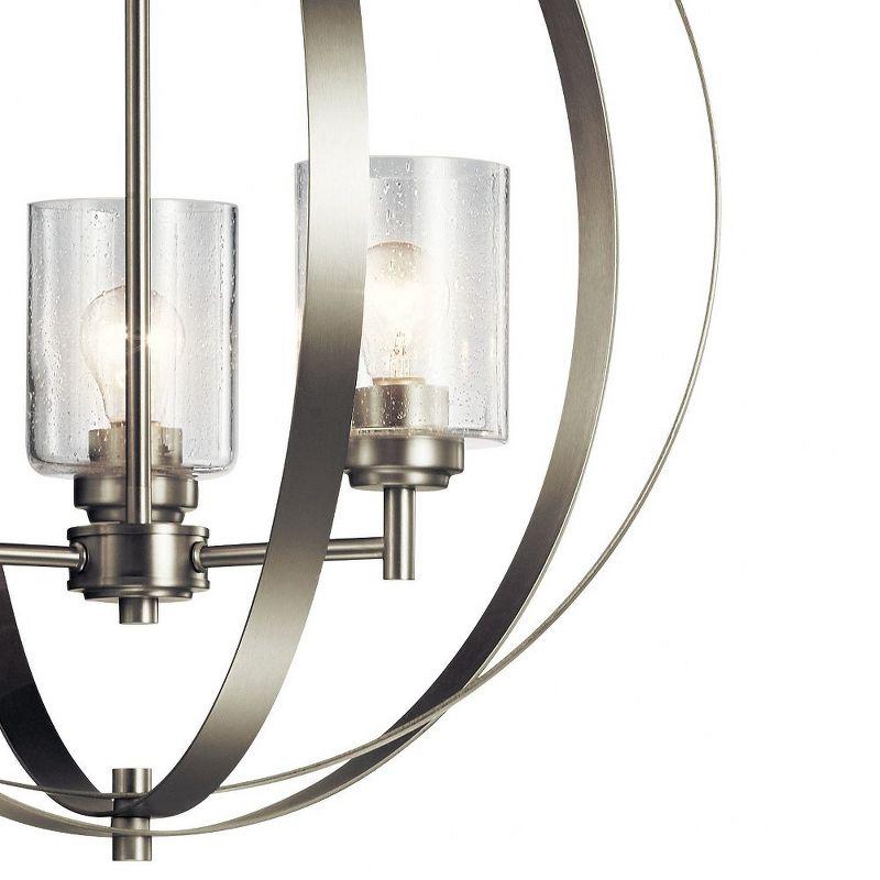 3 - Light Shaded Globe Chandelier