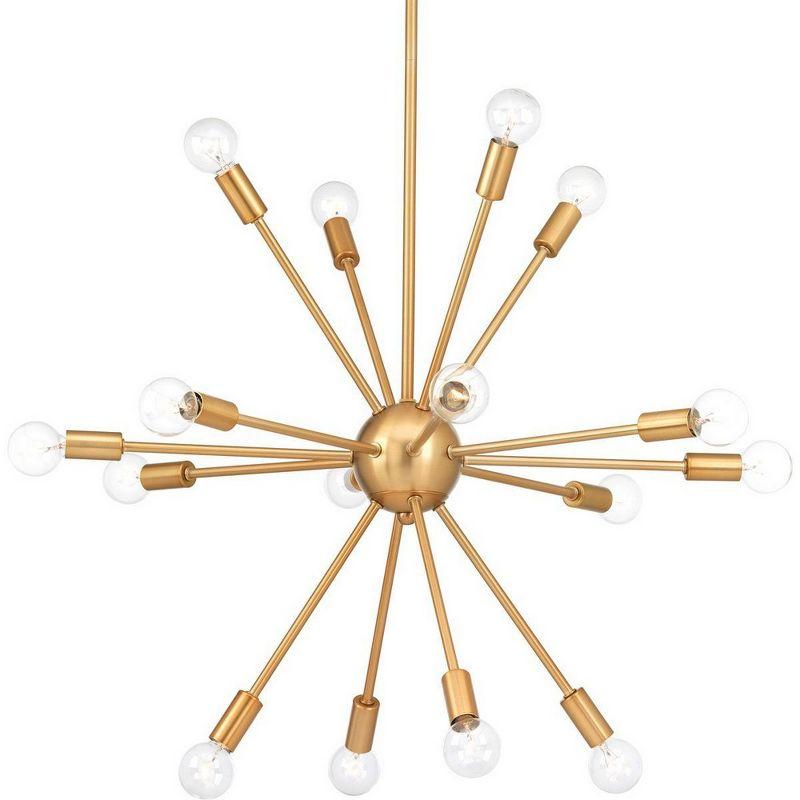 Progress Lighting Ion 16-Light Chandelier, Polished Nickel, Space-Age Inspired, Candelabra Lamps, Design Series Collection