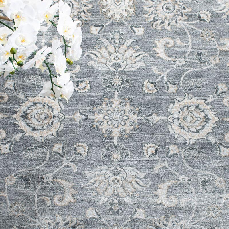 Isabella ISA940 Power Loomed Area Rug - Grey/Cream - 4'x6' - Safavieh