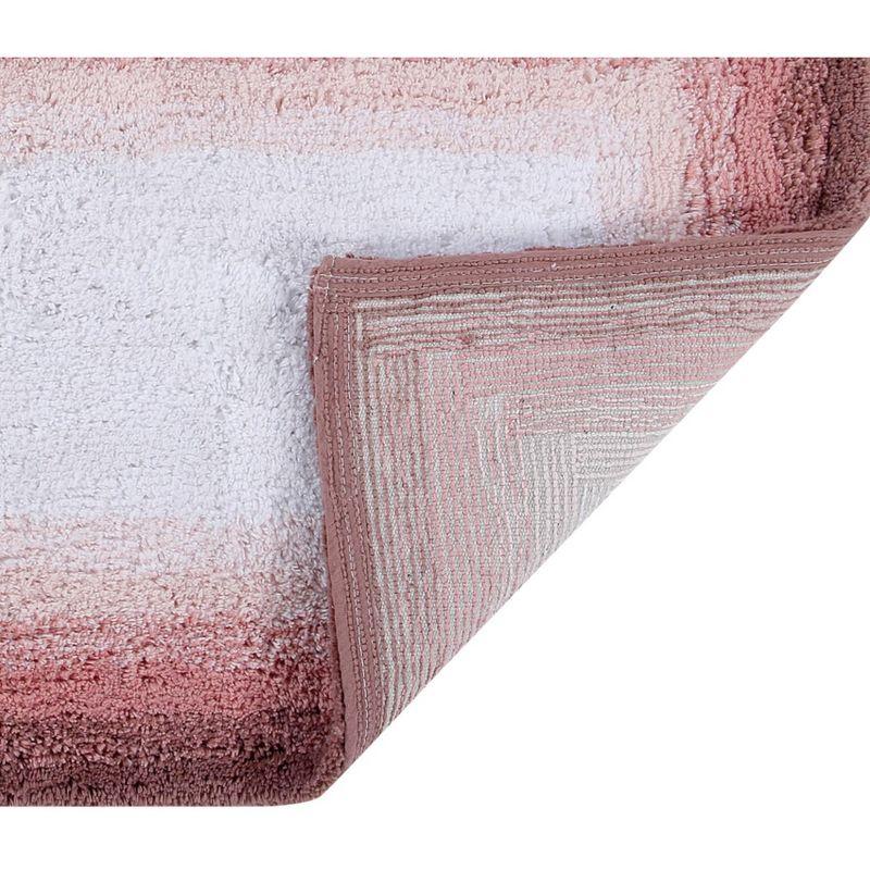 Better Trends Torrent 100% Cotton Tufted Non- Slip Backing 2 Pc (17"x24"|24"x40") Bath Rug Set - Rose