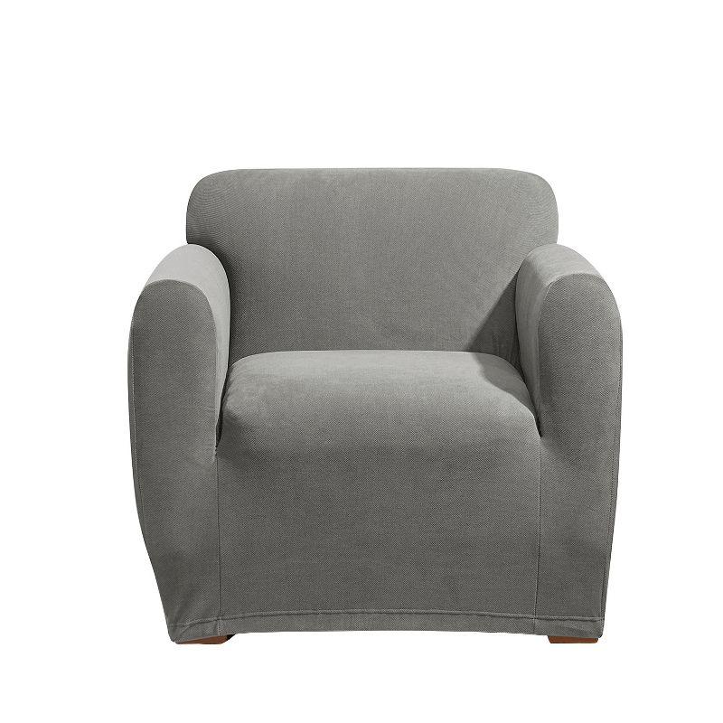 SureFit Stretch Morgan Modern Gray Chair Slipcover