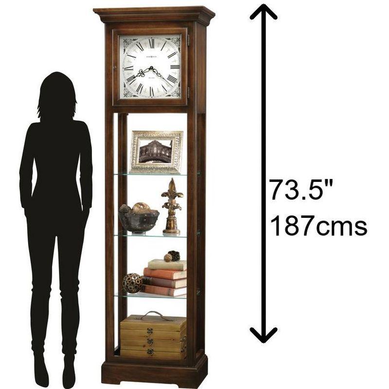 Le Rose 73.5'' H Rosewood Solid Wood Grandfather Clock with Adjustable Chime Volume