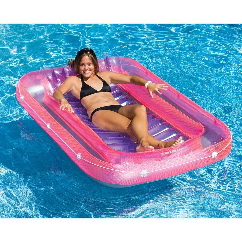 Swim Central Inflatable Tub Pool Swimming Pool Raft Lounger - 71" - Pink and Purple