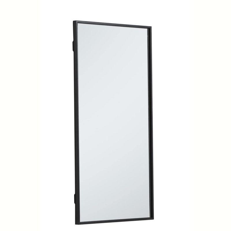 Elegant Lighting Metal frame rectangle mirror 18 inch in Black