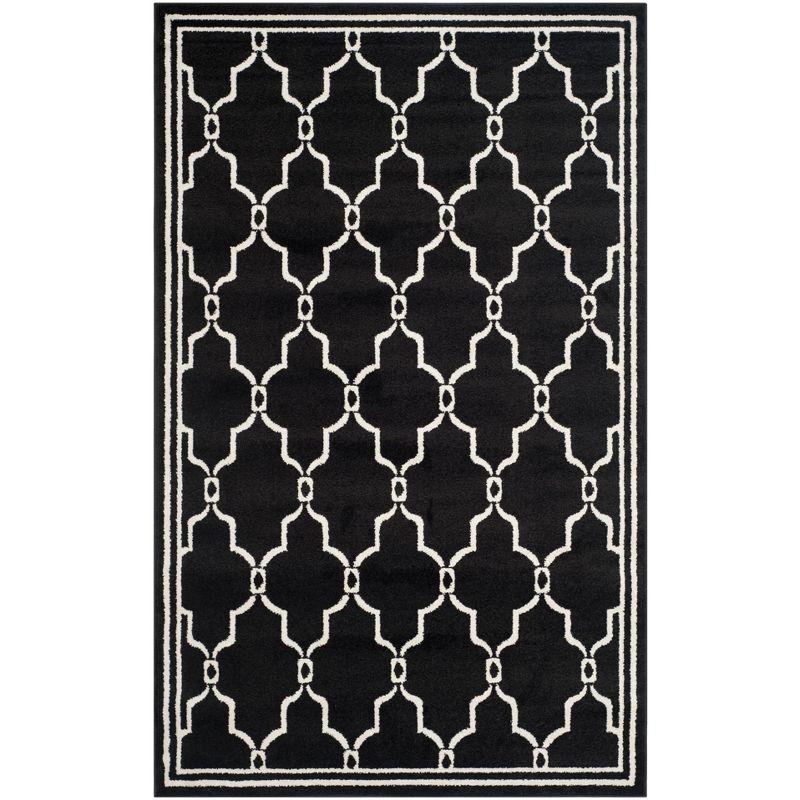 Amherst AMT414 Power Loomed Indoor Area Rug - Anthracite/Ivory - 4'x6' - Safavieh