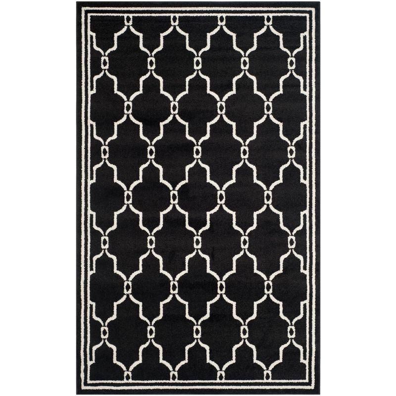 Amherst AMT414 Power Loomed Indoor Area Rug - Anthracite/Ivory - 4'x6' - Safavieh