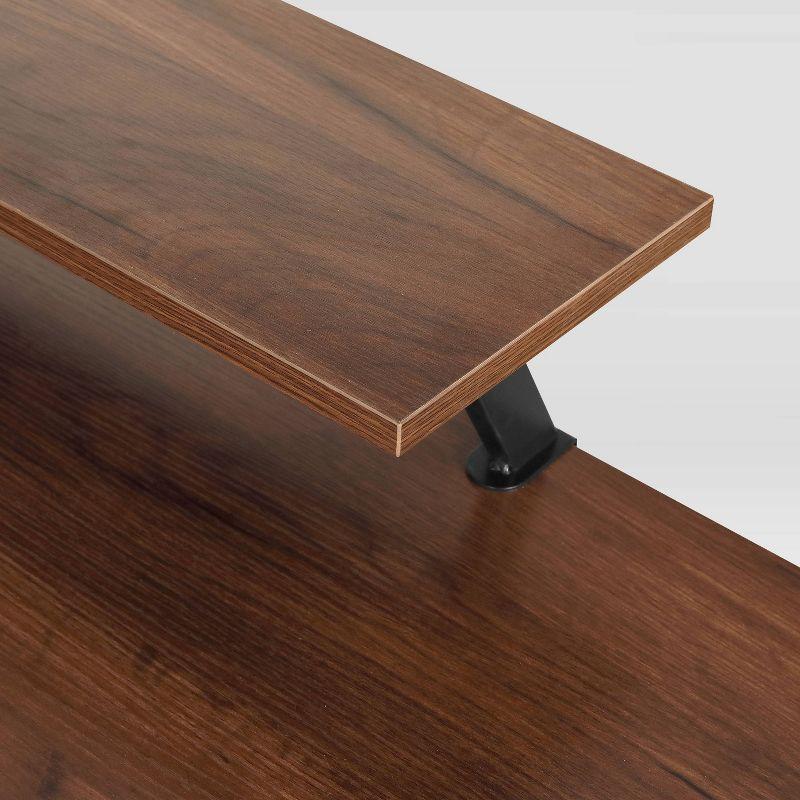 Inbox Zero Techni Mobili L-Shape Industrial Desk With Storage Shelves | Wayfair