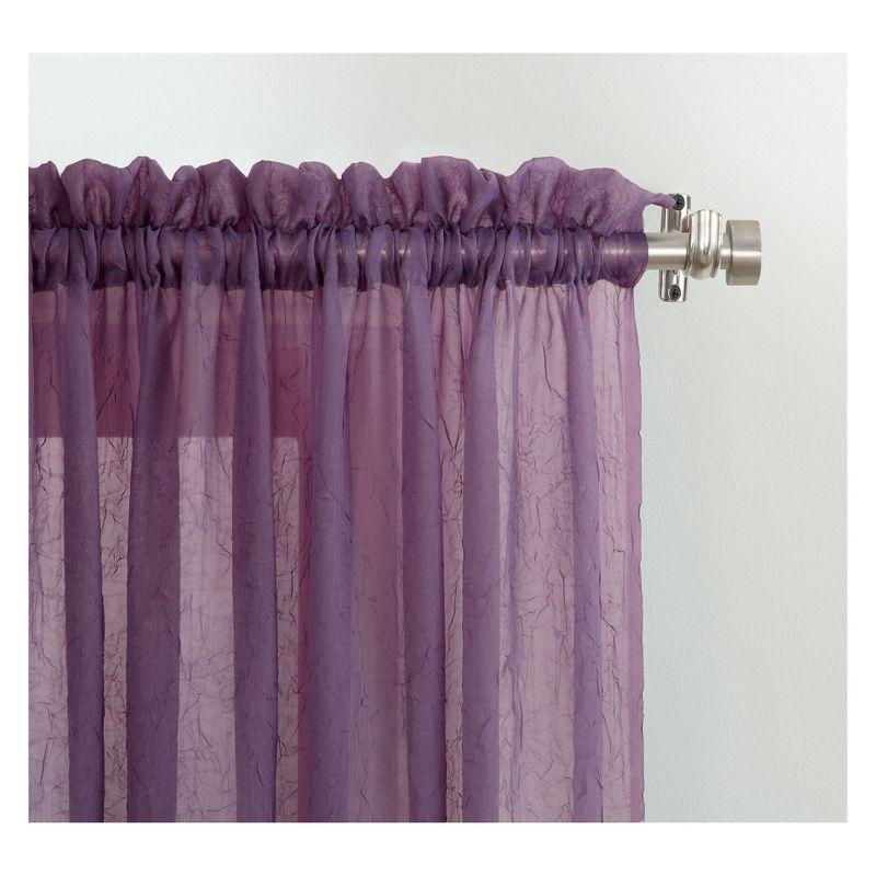 Erica Crushed Sheer Voile Rod Pocket Curtain Panel - No. 918