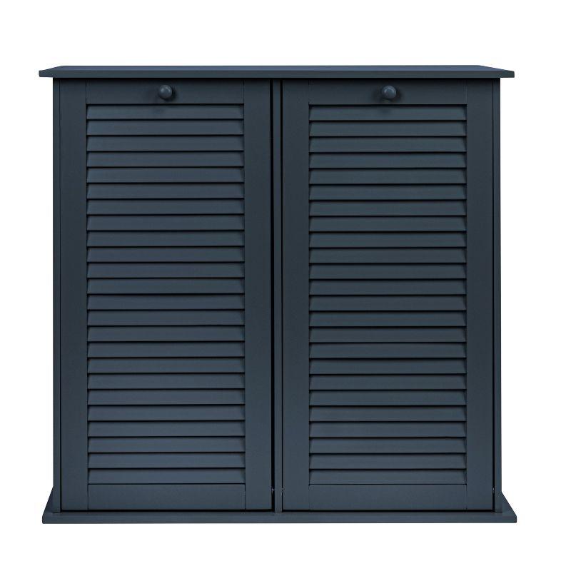 Tilt-out Cabinet Laundry Sorter with Shutter Front, Navy