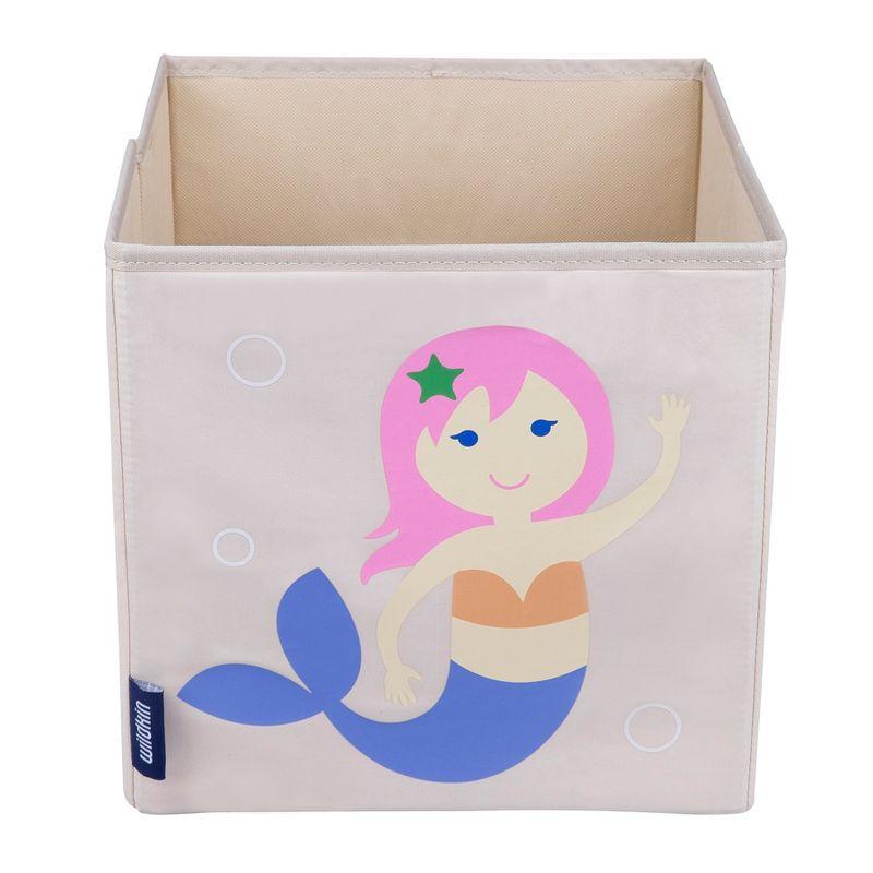 Wildkin 10 Inch Kids Canvas Toy Storage Cube  (Mermaids)