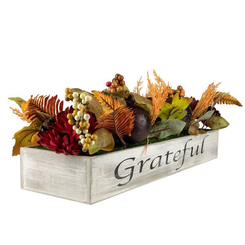 Rustic Autumn Harvest Wooden Candle Holder Centerpiece