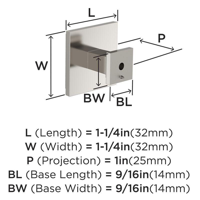 Amerock Appoint 1-1/4 inch (32mm) Length Polished Nickel Cabinet Knob