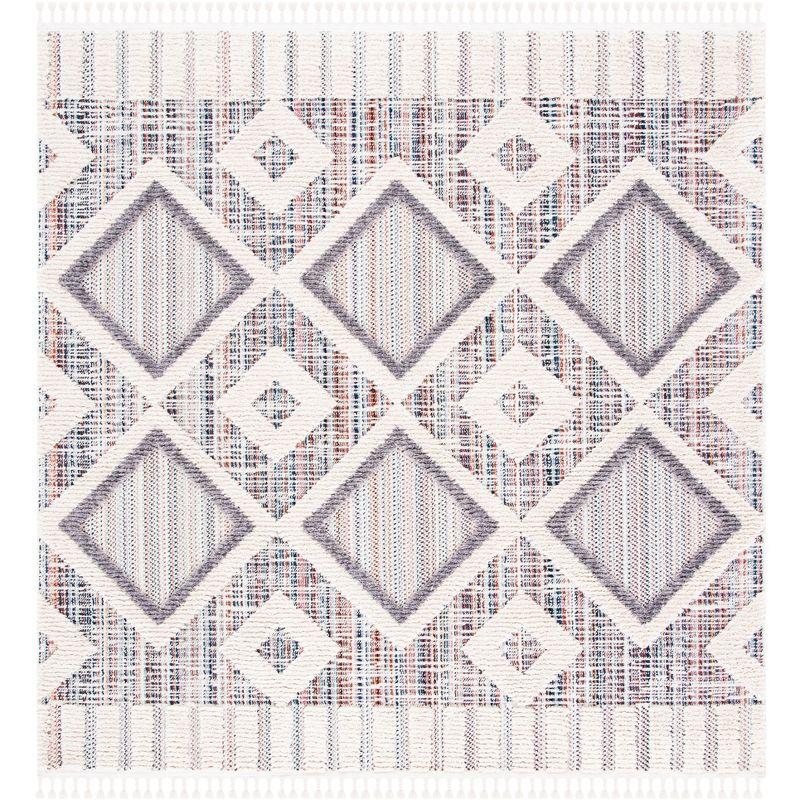 Marrakesh MRK523 Power Loomed Area Rug - Grey/Multi - 5'3"x5'3" - Safavieh.