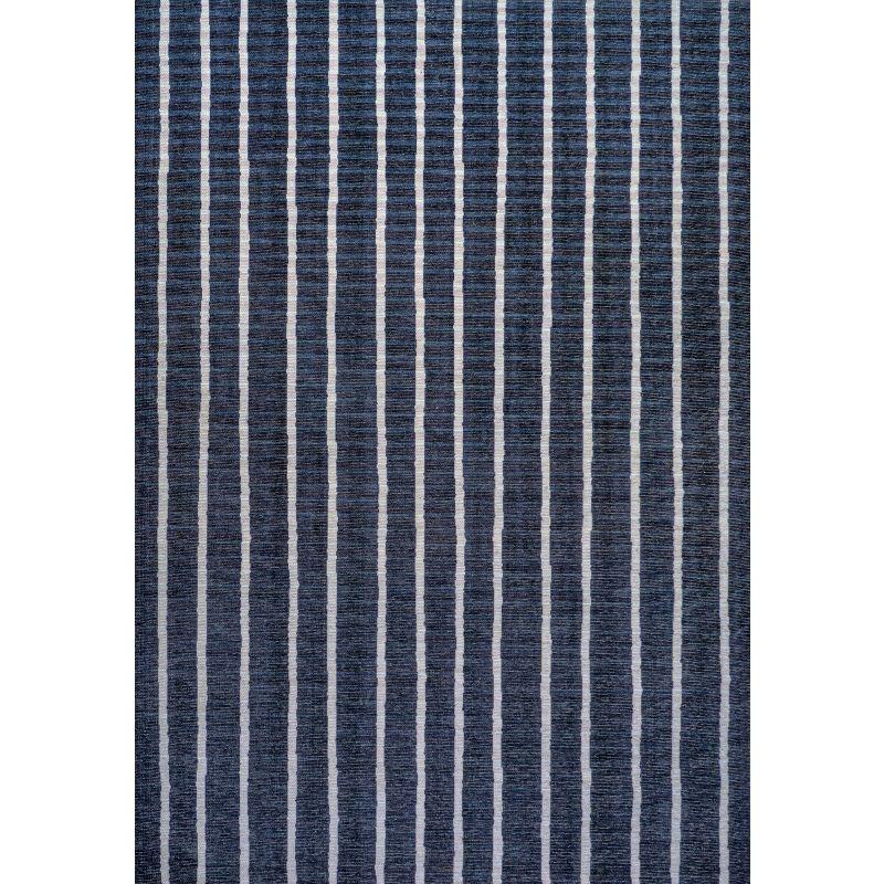 Rand Distressed Ticking Stripe Machine-Washable Area Rug - JONATHAN Y