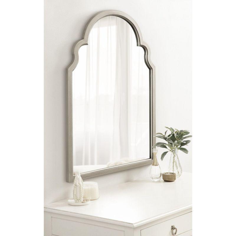 Kate and Laurel Hogan MDF Arch Mirror, 24x36, Silver