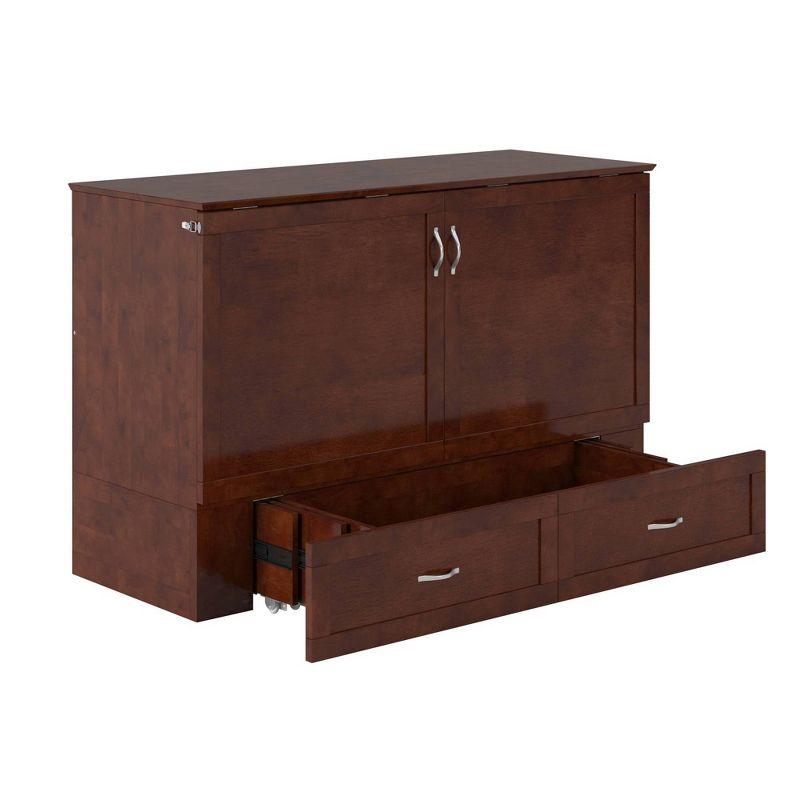 Queen Hamilton Murphy Bed Chest with Folding Mattress - AFI: USB Turbo Charger, Storage