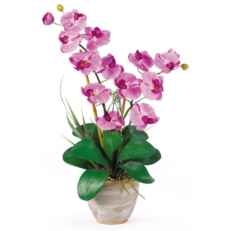 Nearly Natural Double Phalaenopsis Silk Orchid Flower Arrangement, Beauty