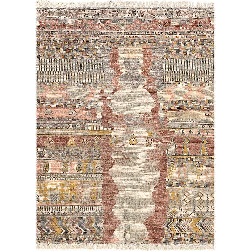 Multicolor Handmade Synthetic 4' x 6' Reversible Area Rug