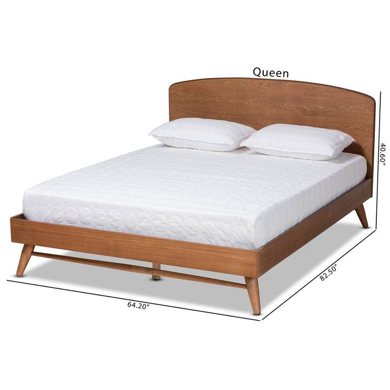 Keagan Transitional Platform Bed Brown - Baxton Studio