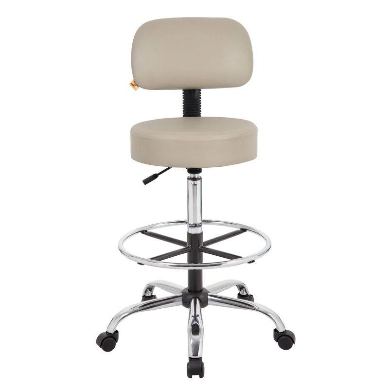 Medical/Drafting Stool with Back Cushion - Boss Office Products