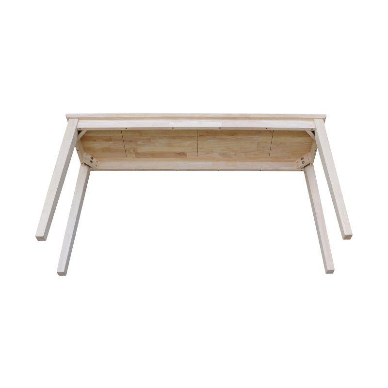 Shaker-Inspired Extended Length Console Table in Unfinished Wood