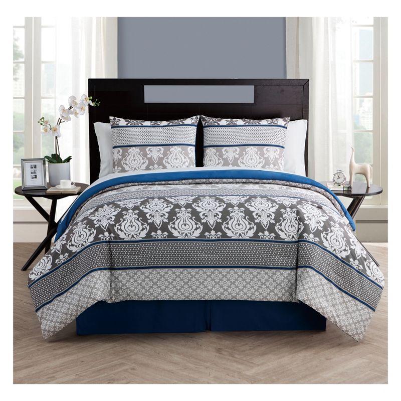 Beckham Bed in a Bag Comforter Set Blue - VCNY Home