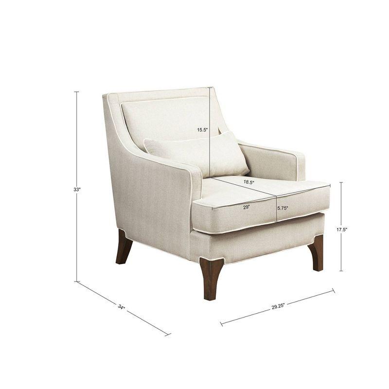 Collin Wide Armchair with Toss Pillow