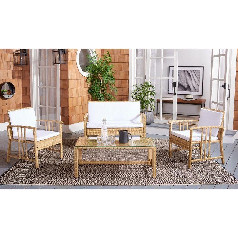 Reslor 4 Piece Patio Outdoor Living Set  - Safavieh