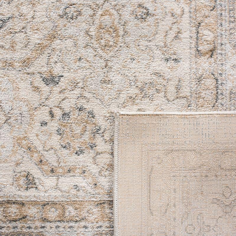 Isabella ISA916 Power Loomed Area Rug - Cream/Beige - 8' Round - Safavieh